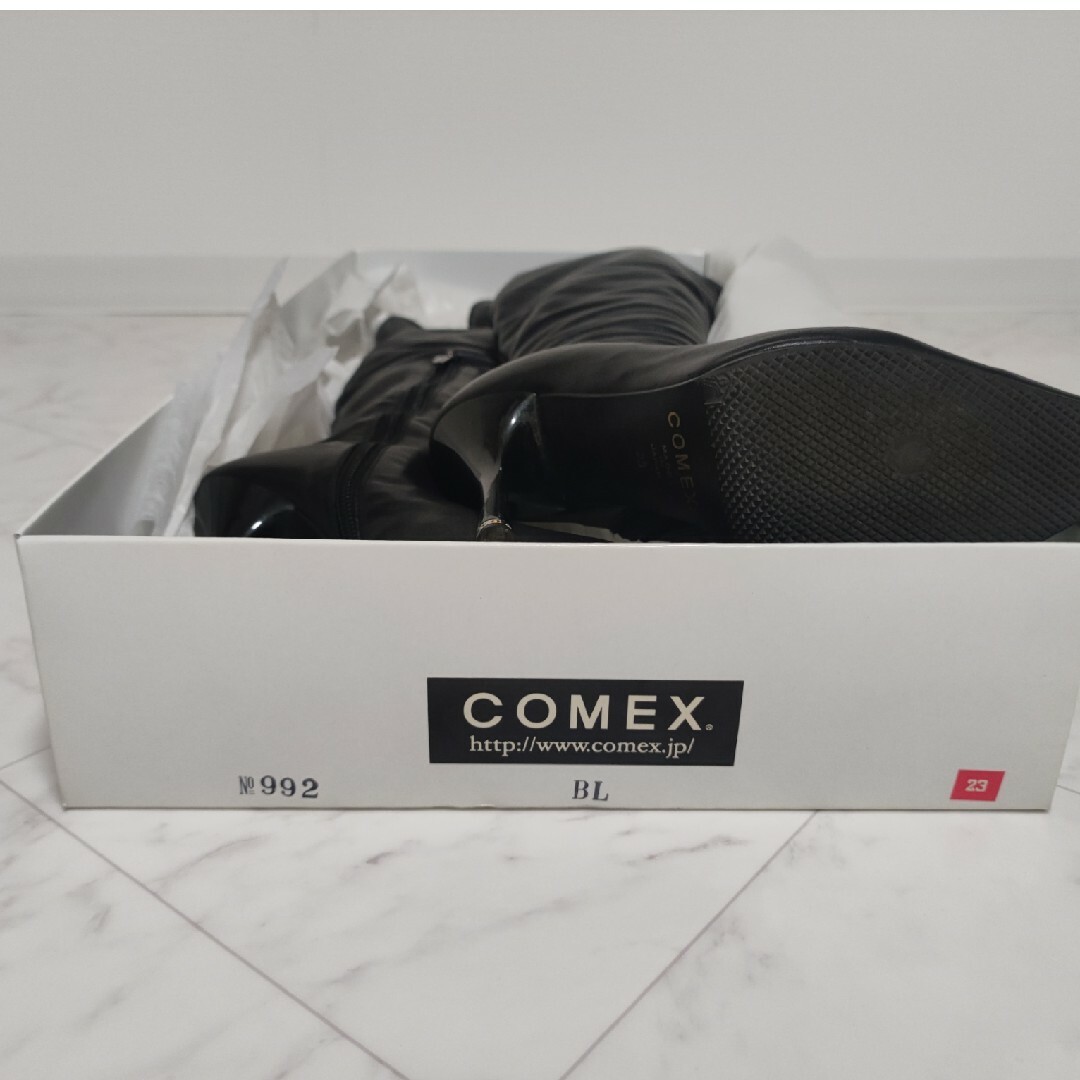 COMEX - COMEX 本革ニーハイブーツの通販 by みにまりすと COMEX - COMEX 本革ニーハイブーツの通販 by みにまりすと