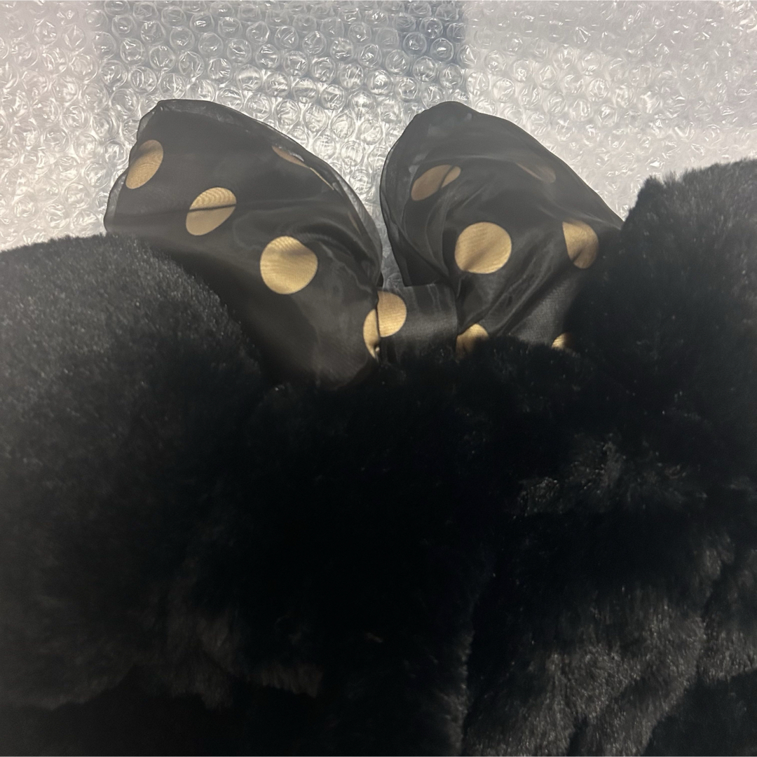 Disney - ディズニー ミニーちゃん 黒水玉リボン ファンキャップ Disney - ディズニー ミニーちゃん 黒水玉リボン ファンキャップ