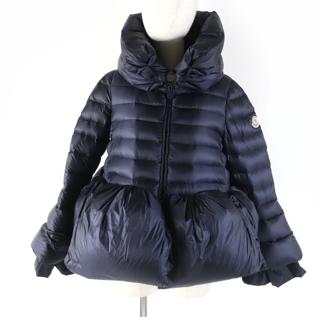 MONCLER - 美品☆MONCLER モンクレール sacai サカイ LOEILL 希少 ロゴワッペン付 フリルデザイン ダウンジャケット ネイビー 0 ハンガー付き 正規品 レディース