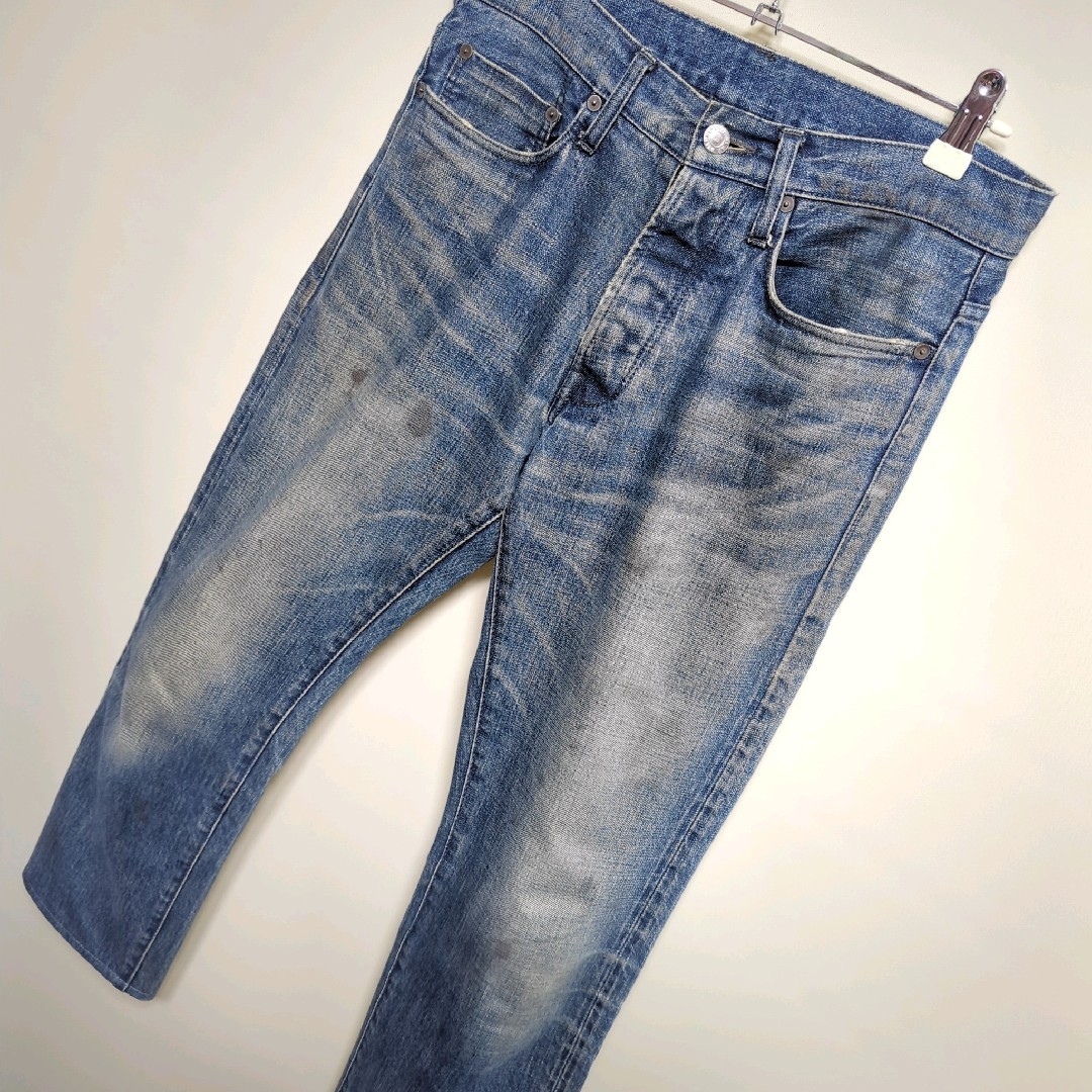 HELMUT LANG - ☆USA製 HELMUT LANG USED加工 ペンキ 赤耳 HELMUT LANG - ☆USA製 HELMUT LANG USED加工 ペンキ 赤耳