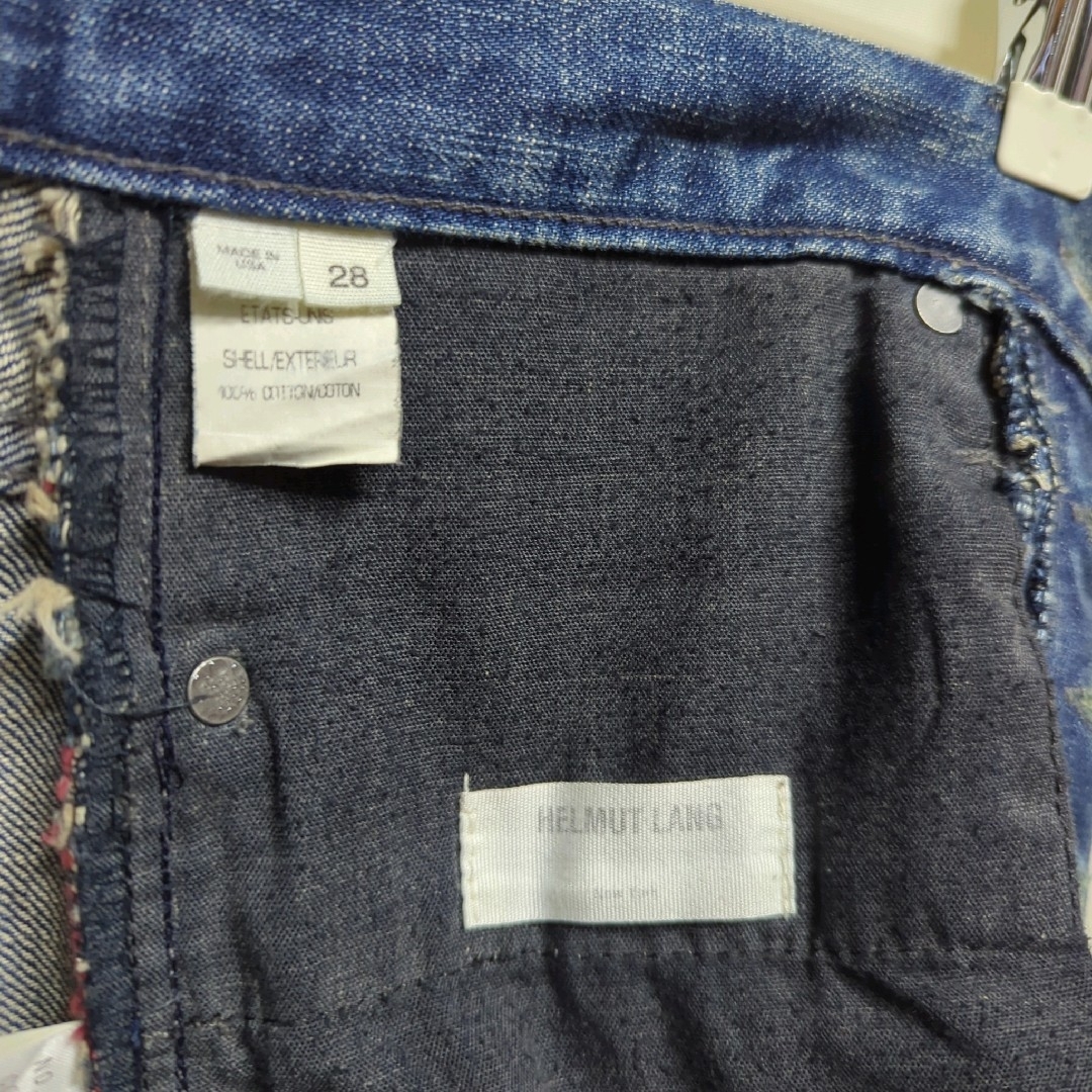 HELMUT LANG - ☆USA製 HELMUT LANG USED加工 ペンキ 赤耳 HELMUT LANG - ☆USA製 HELMUT LANG USED加工 ペンキ 赤耳