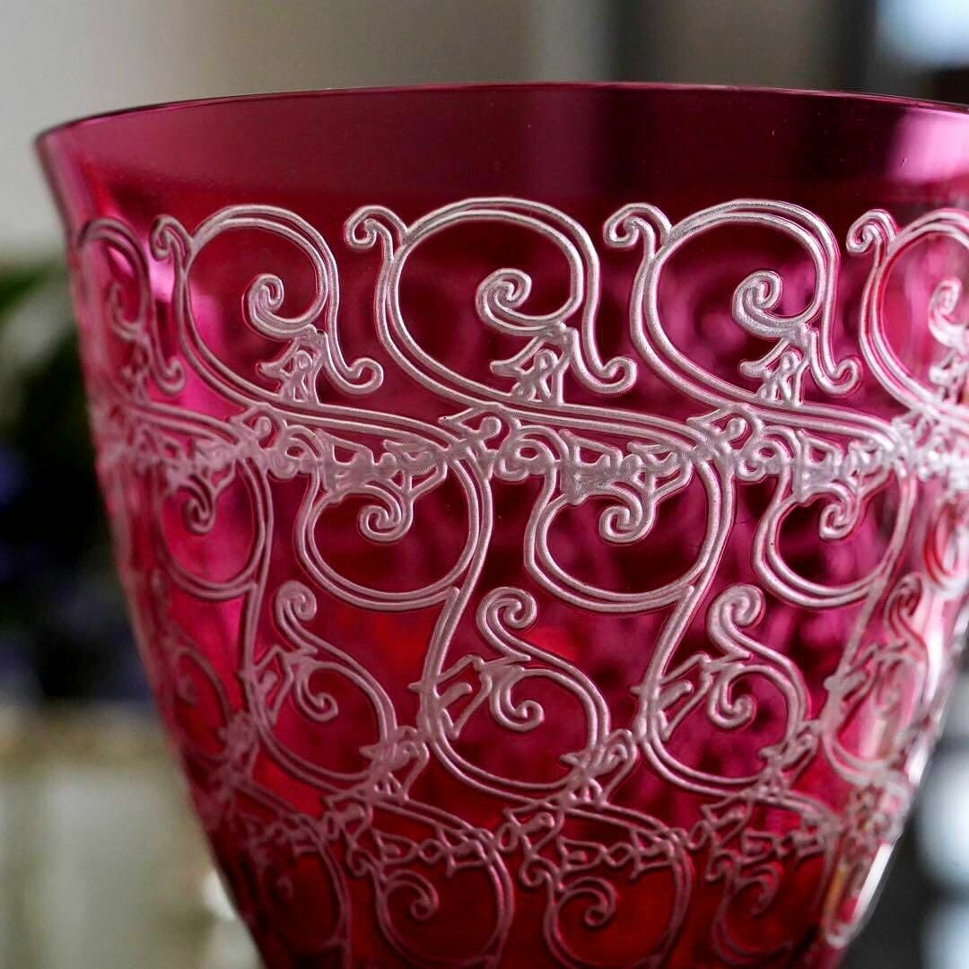 Baccarat - 美品☆オールドバカラBACCARAT金赤☆レッド Baccarat - 美品☆オールドバカラBACCARAT金赤☆レッド