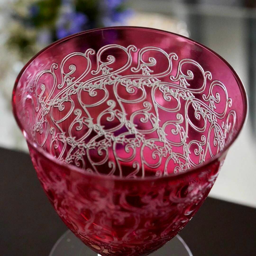 Baccarat - 美品☆オールドバカラBACCARAT金赤☆レッド Baccarat - 美品☆オールドバカラBACCARAT金赤☆レッド