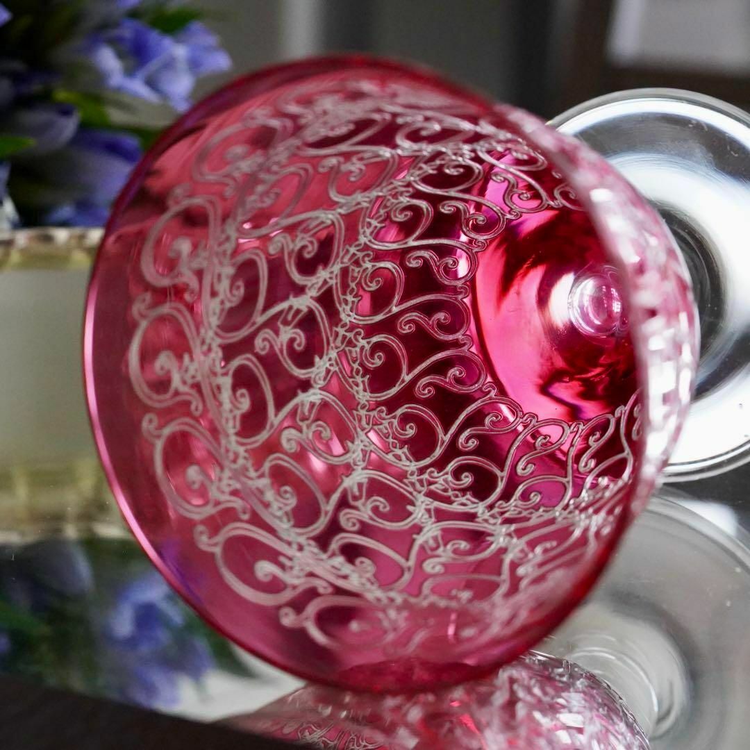 Baccarat - 美品☆オールドバカラBACCARAT金赤☆レッド Baccarat - 美品☆オールドバカラBACCARAT金赤☆レッド