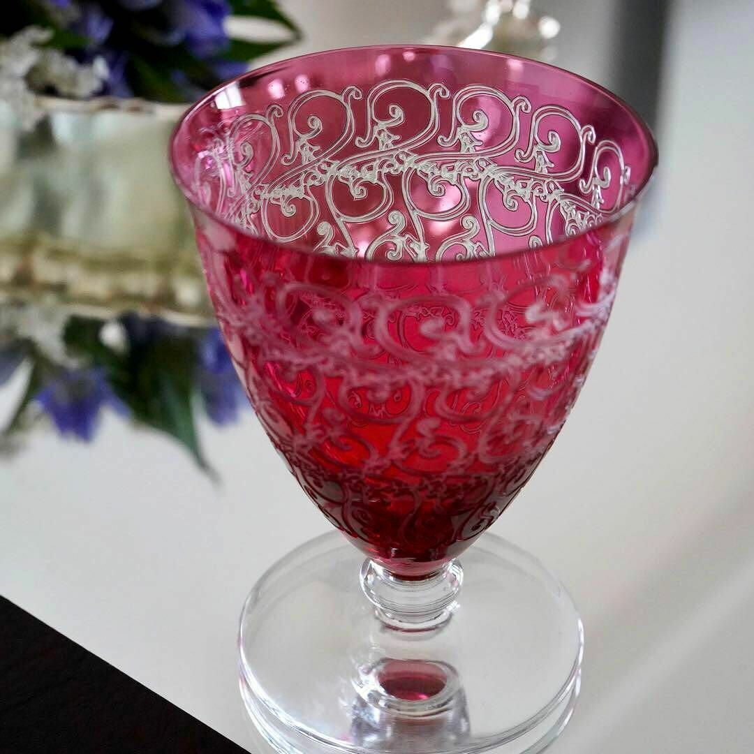 Baccarat - 美品☆オールドバカラBACCARAT金赤☆レッド Baccarat - 美品☆オールドバカラBACCARAT金赤☆レッド
