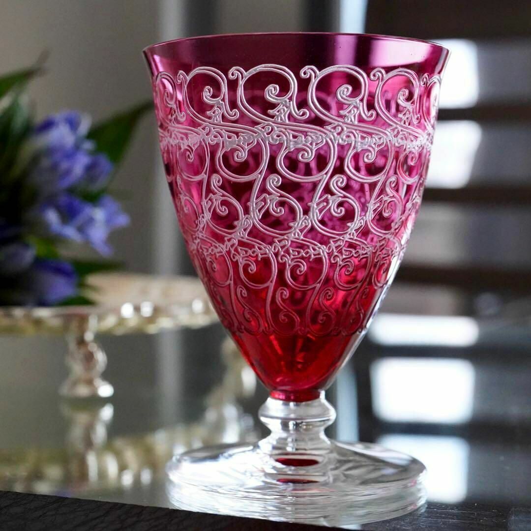 Baccarat - 美品☆オールドバカラBACCARAT金赤☆レッド Baccarat - 美品☆オールドバカラBACCARAT金赤☆レッド