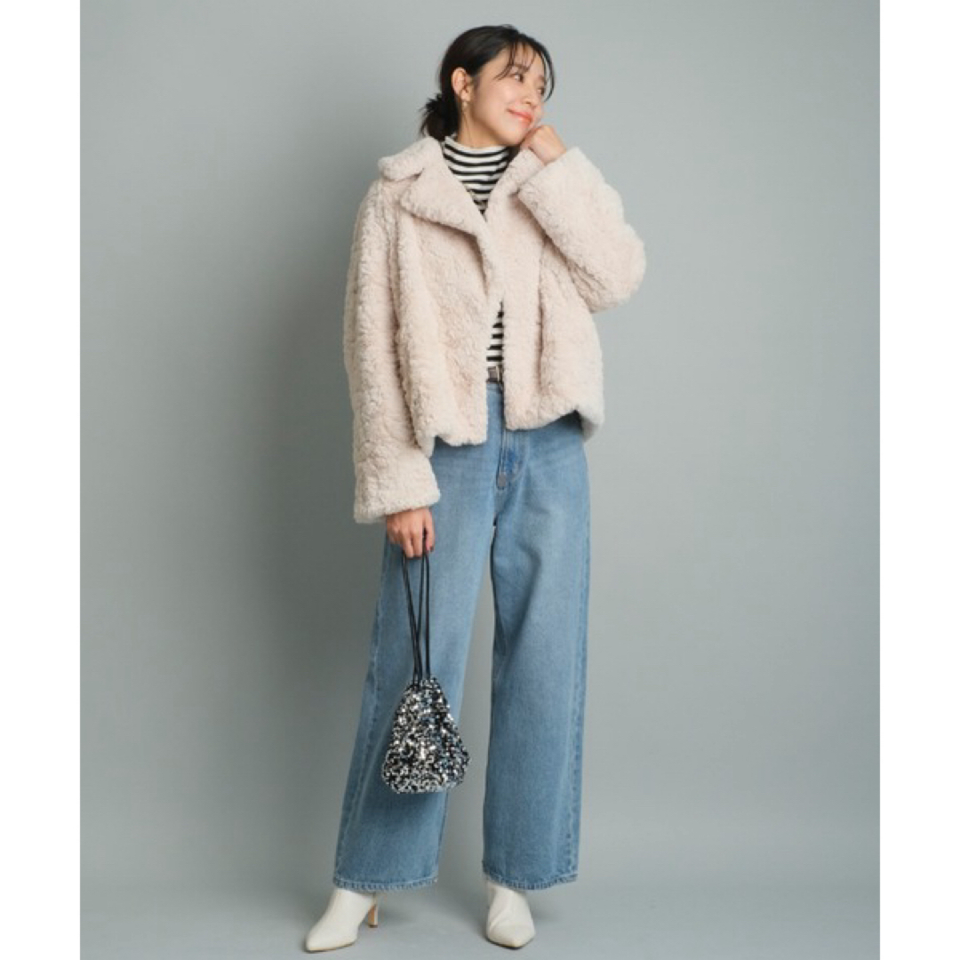 JUSGLITTYジャスグリッティー フォックスファーショートコート JUSGLITTYジャスグリッティー フォックスファーショートコート