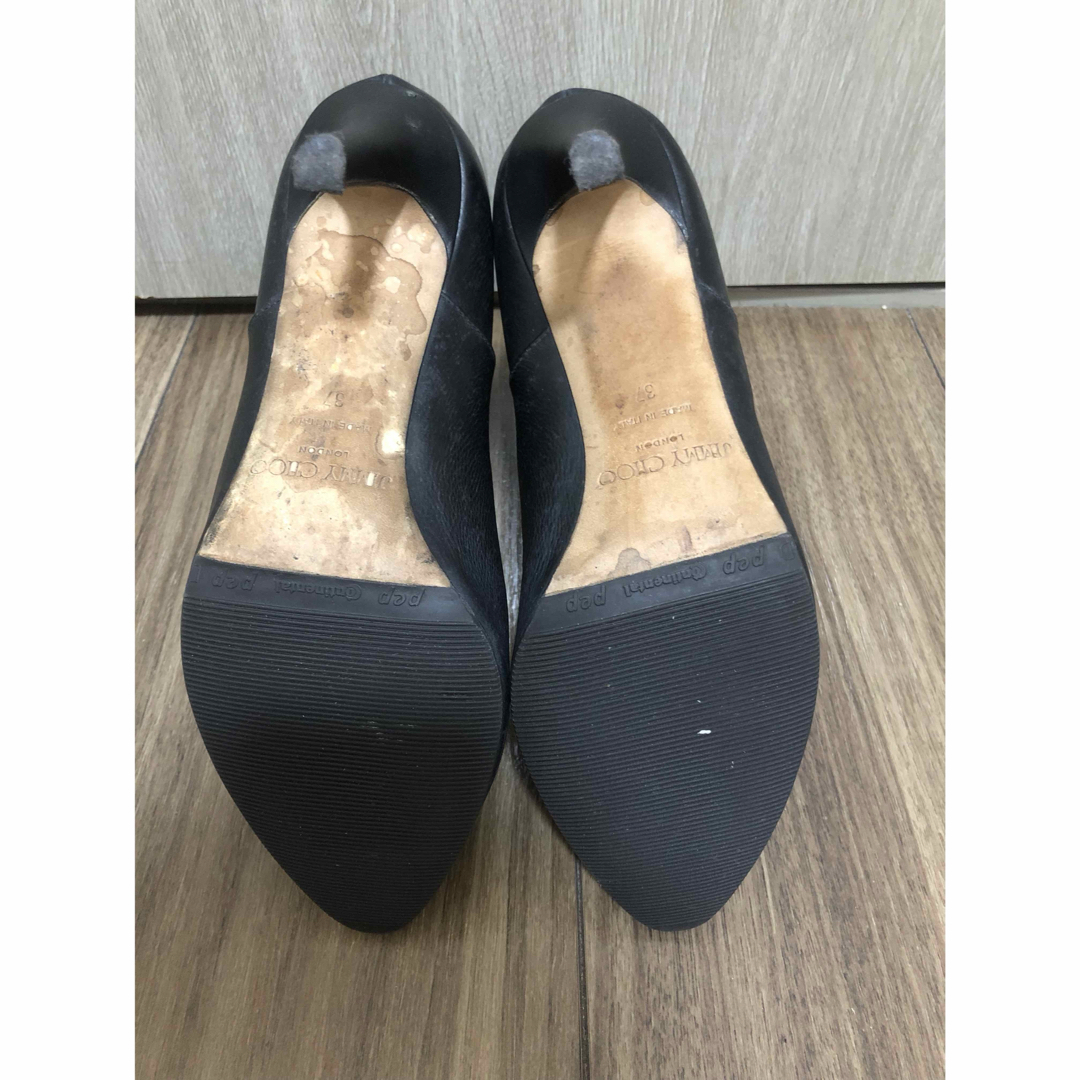 JIMMY CHOO ブラック× レザー ショートブーツ JIMMY CHOO ブラック× レザー ショートブーツ