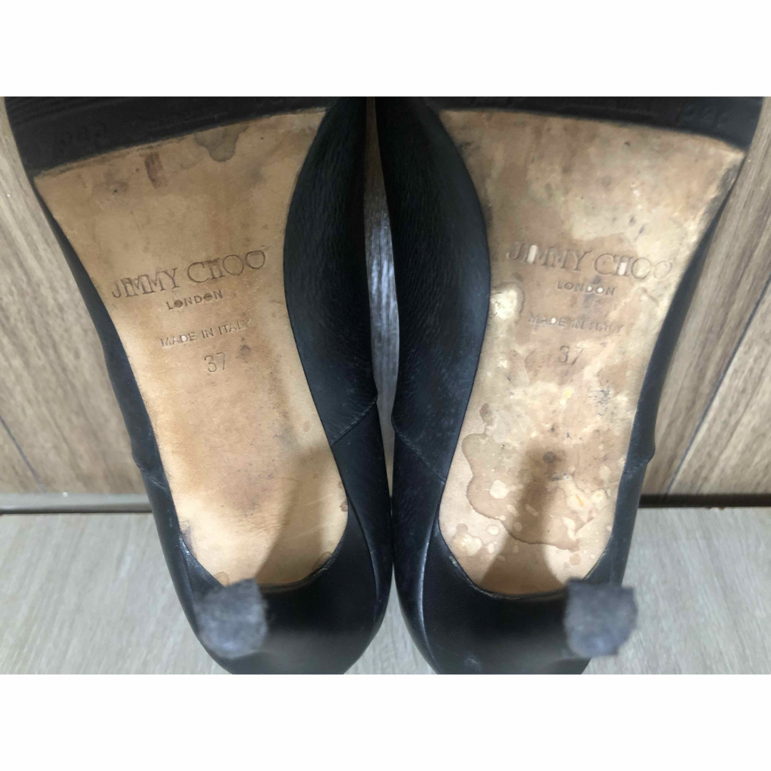 JIMMY CHOO ブラック× レザー ショートブーツ JIMMY CHOO ブラック× レザー ショートブーツ
