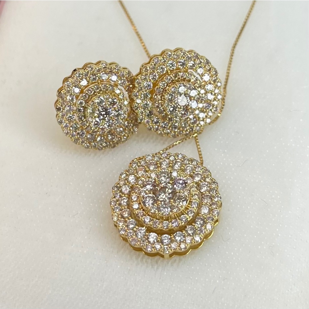 K18 ネックレス、ピアス