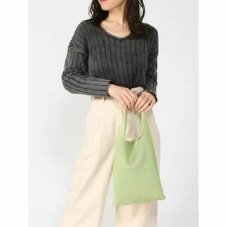 ジーナシス(JEANASIS)の新品 JEANASIS ジーナシスリブアミニットバッグ(ハンドバッグ)