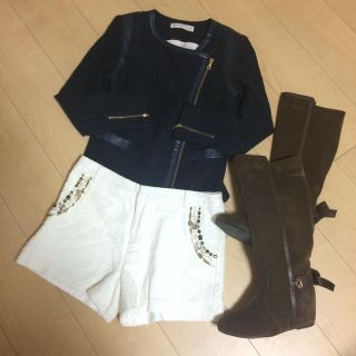 トランテアンソンドゥモード(31 Sons de mode)の美品 ♡ トランテアンソンドゥモード ブルゾンライダース S Rady SLY(ライダースジャケット)