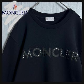 美品★モンクレール・ワッペン付 ロゴ刺繍 クロップド スウェット(M相当) MONCLER - 【人気モデル☆Lサイズ☆スタッズ】モンクレール