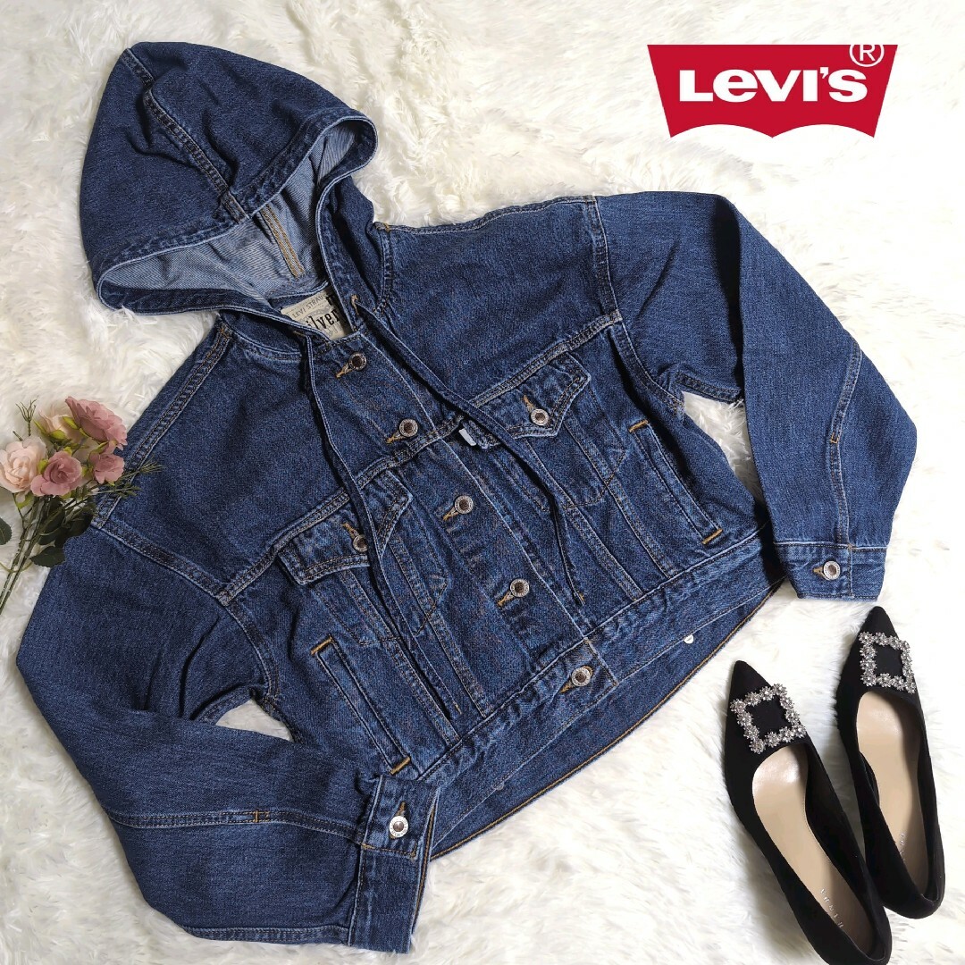 Levi's - Levi's SILVERTAB(TM) フード付きデニムジャケットの Levi's - Levi's SILVERTAB(TM) フード付きデニムジャケットの