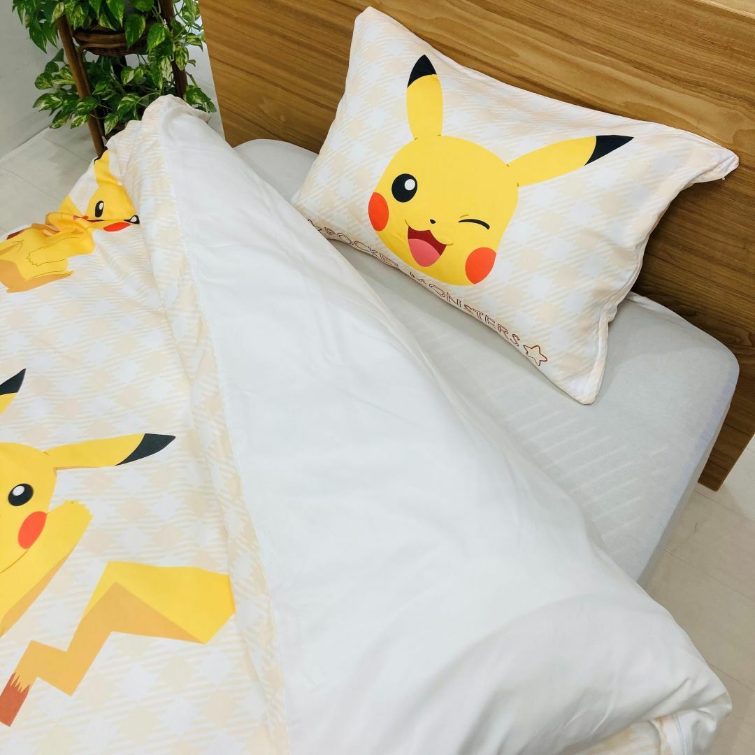 色: ポケモン ピカチュウ】MORIPiLO モリシタ 布団カバーセット 色: ポケモン ピカチュウ】MORIPiLO モリシタ 布団カバーセット
