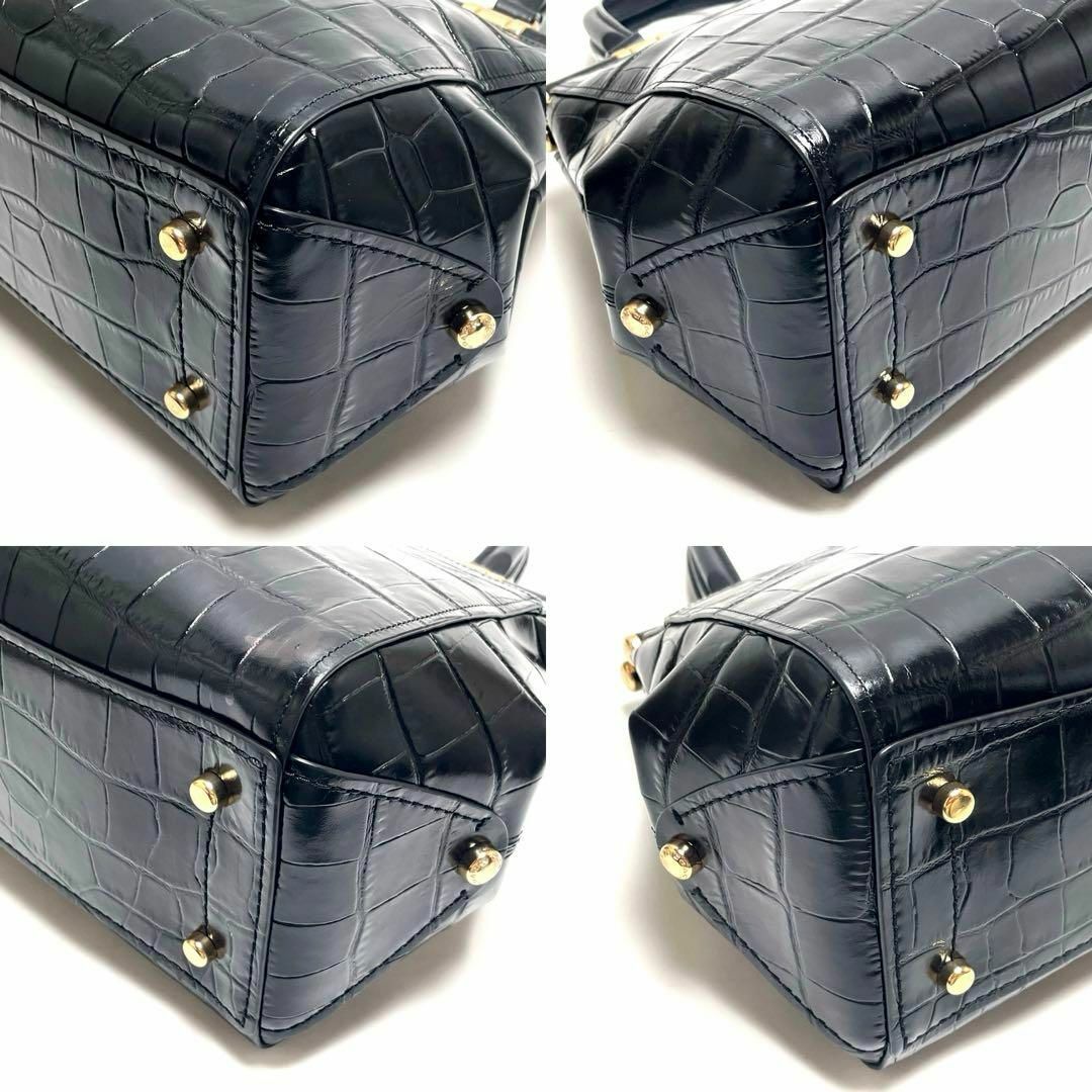 美品 コーチ COACH グレース クロコ型押し 2way ショルダーバッグ 美品 コーチ COACH グレース クロコ型押し 2way ショルダーバッグ