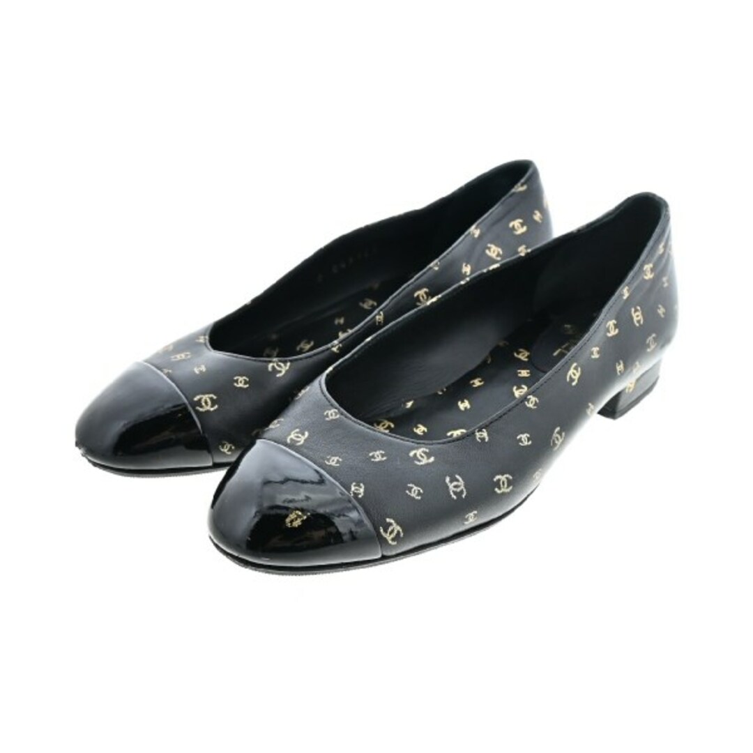 CHANEL - CHANEL パンプス EU34(20.5cm位) 黒xゴールド(総柄 CHANEL - CHANEL パンプス EU34(20.5cm位) 黒xゴールド(総柄