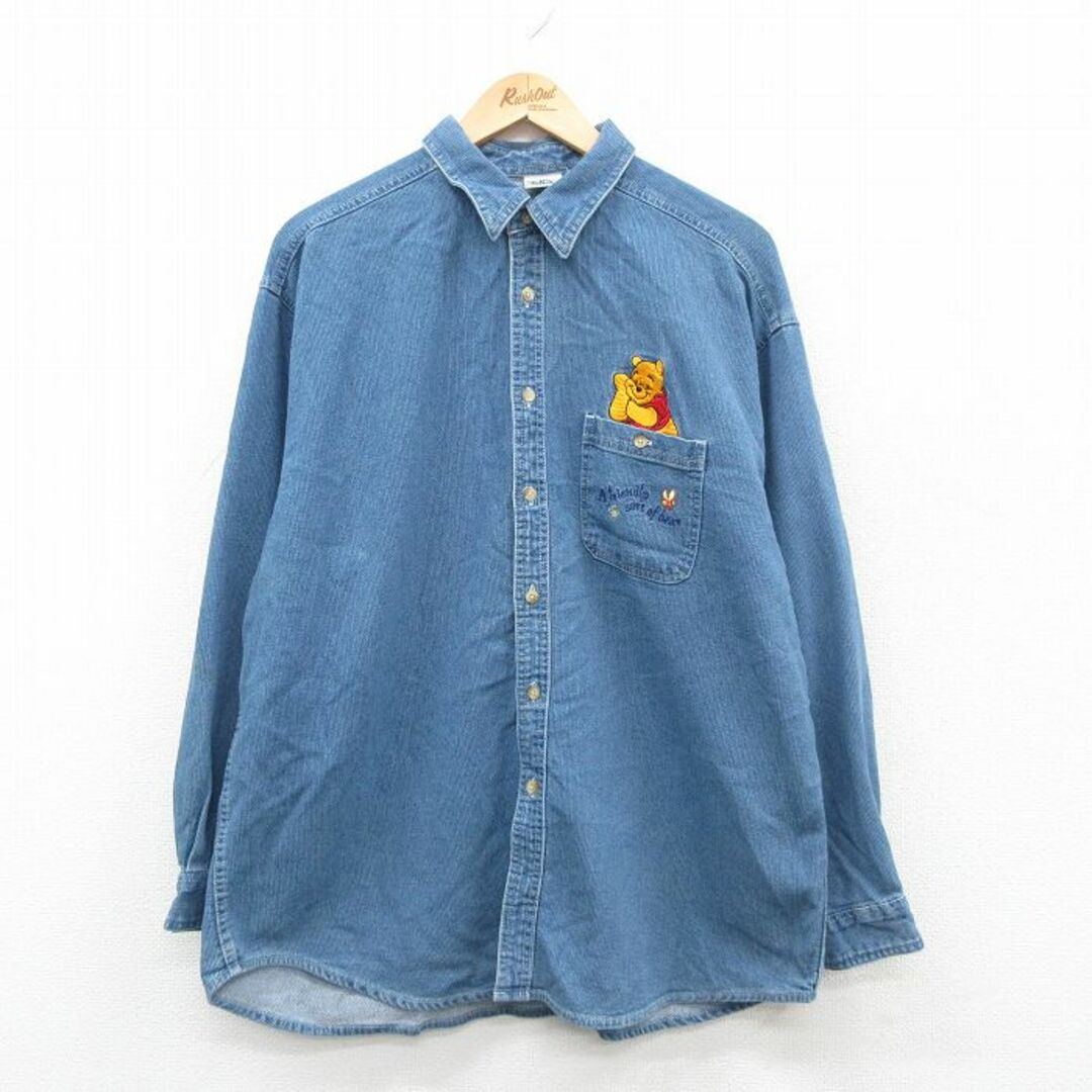 Disney - XL☆古着 長袖 シャツ メンズ 90年代 90s ディズニー Disney - XL☆古着 長袖 シャツ メンズ 90年代 90s ディズニー