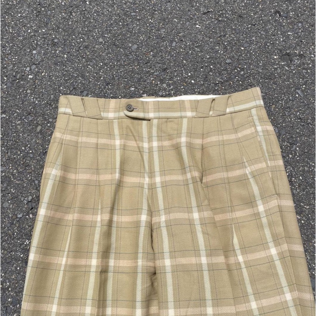 VINTAGE - vintage y2k チェックスラックス バギーパンツ 生地 VINTAGE - vintage y2k チェックスラックス バギーパンツ 生地