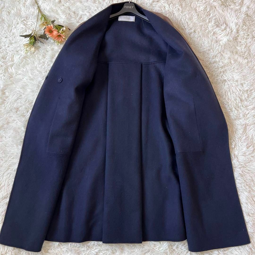 ADORE アドーア カシミヤ 2 TONE リバー ロング コート ADORE アドーア カシミヤ 2 TONE リバー ロング コート