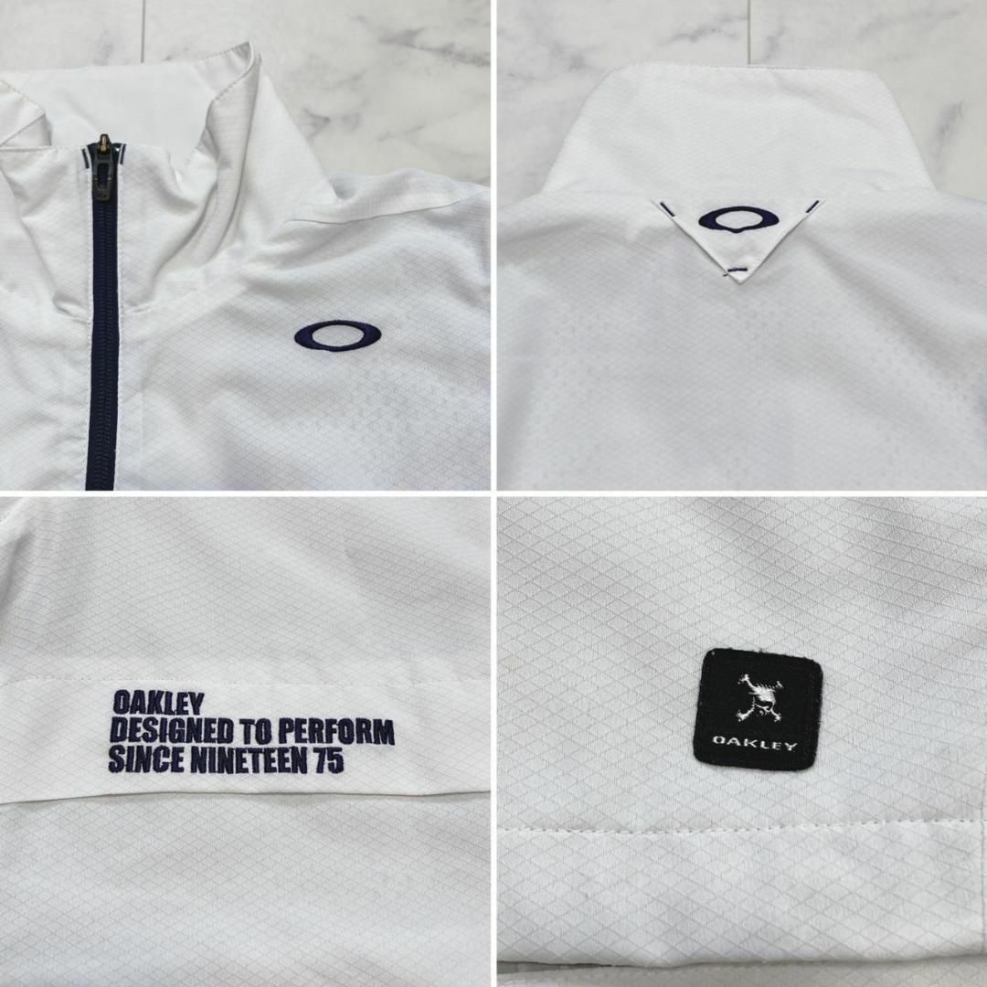 OAKLEY スカル フルジップ ウインドジャケット 袖着脱 撥水 軽量 L OAKLEY スカル フルジップ ウインドジャケット 袖着脱 撥水 軽量 L