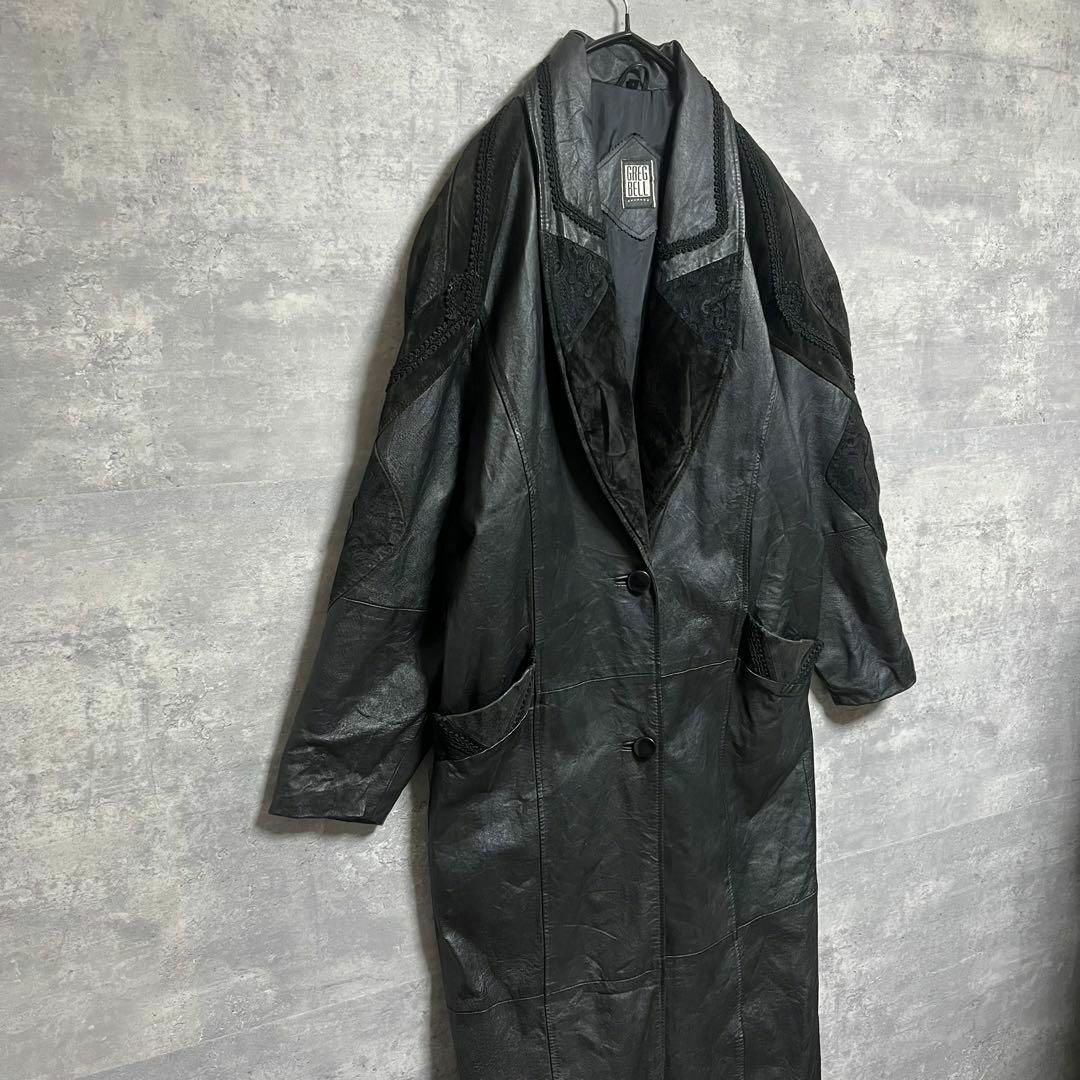 VINTAGE - SP No.1502 VINTAGE 希少 レザー ロングコート VINTAGE - SP No.1502 VINTAGE 希少 レザー ロングコート