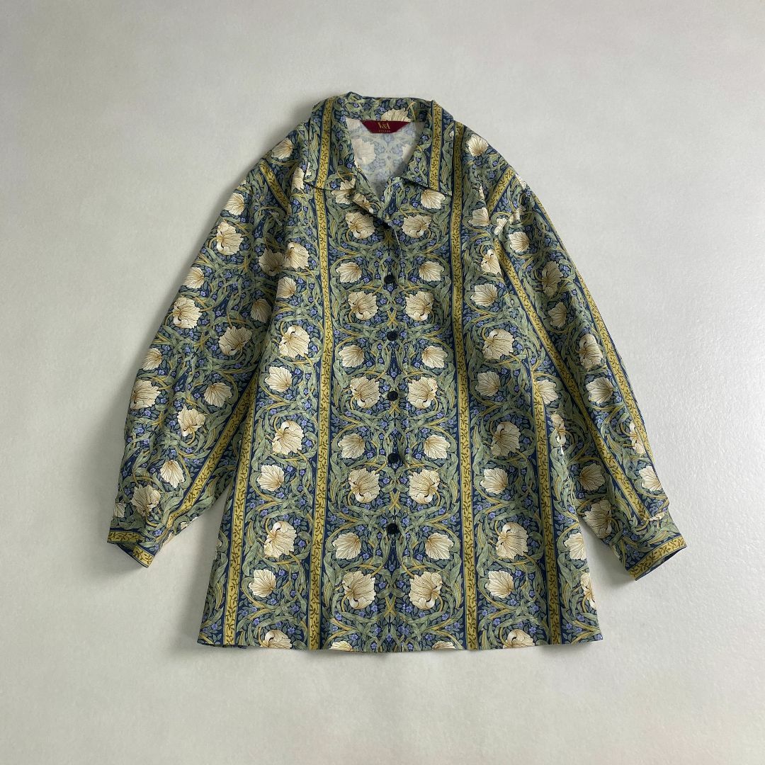 V&A ヴィクトリア&アルバート ブラウス 総柄 ウィリアムモリス