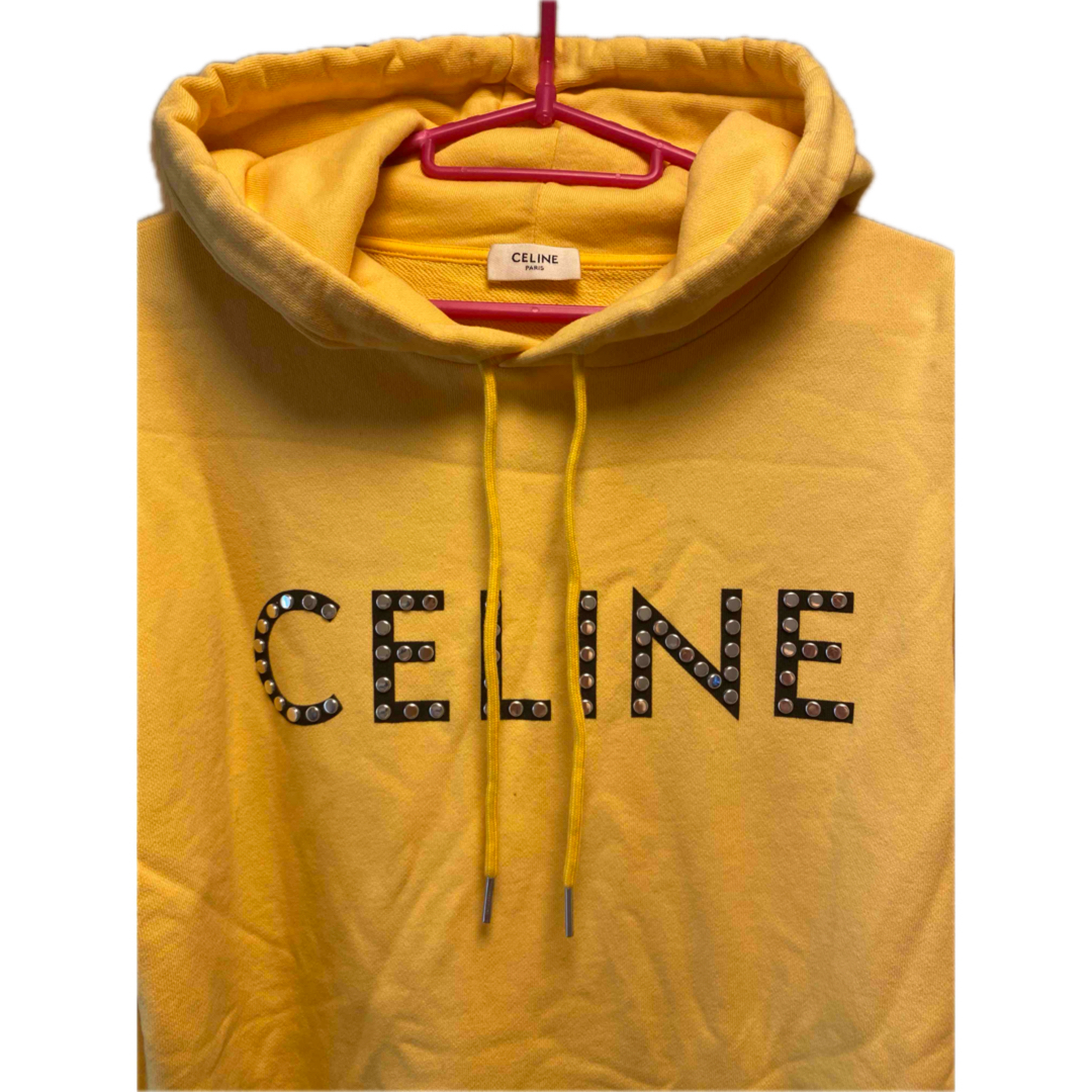 CELINE - 正規 CELINE セリーヌ ロゴ スタッズ パーカーの通販 CELINE - 正規 CELINE セリーヌ ロゴ スタッズ パーカーの通販