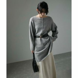 サロンアダムエロぺ(SALON adam et rope')の【グレー（07）】【WEB限定】フォルムスリーブミディニットワンピース(ロングワンピース/マキシワンピース)