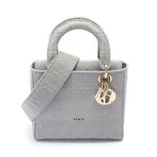 ディオール(Dior)のディオール Dior LADY D-LITE ミディアムバッグ ハンドバッグ バッグ キャンバス レディース グレー系 M0565OREY950 【新品】(ハンドバッグ)