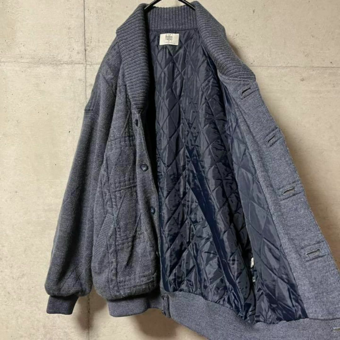 VINTAGE - No.293 VINTAGE 古着 ニットジャケット 幾何学柄 裏地 VINTAGE - No.293 VINTAGE 古着 ニットジャケット 幾何学柄 裏地