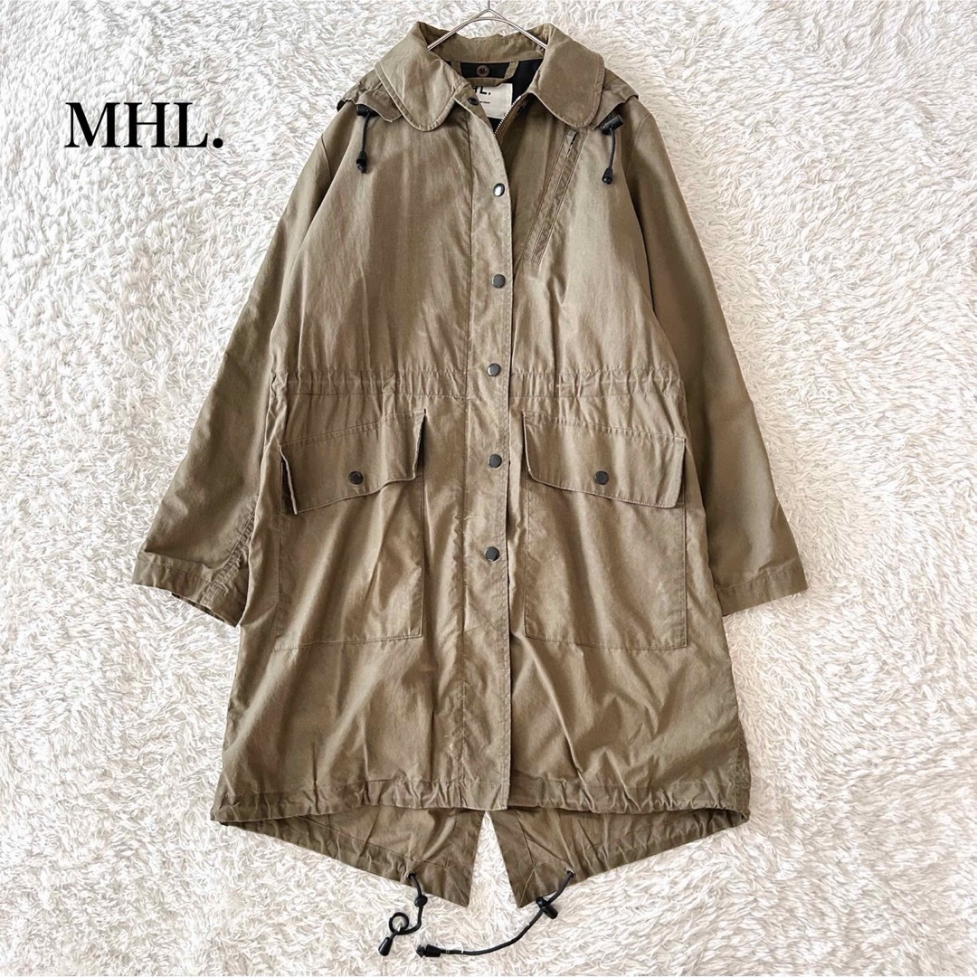 MHL. - MHL. マーガレットハウエル モッズコート カーキ フード MHL. - MHL. マーガレットハウエル モッズコート カーキ フード