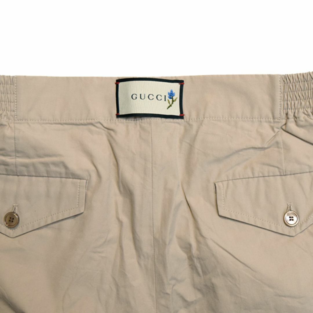 GUCCI - グッチ□美品 ロゴタグ付きコットンパンツ ウエストゴム GUCCI - グッチ□美品 ロゴタグ付きコットンパンツ ウエストゴム