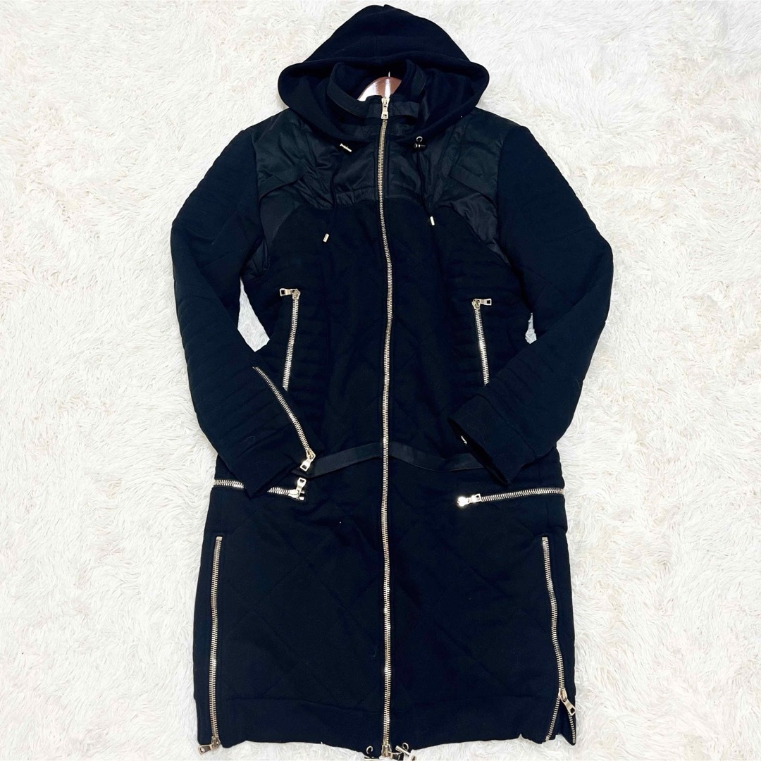 BALMAIN - 極美品 バルマン ブルゾン モッズコート ロング丈 黒 BALMAIN - 極美品 バルマン ブルゾン モッズコート ロング丈 黒