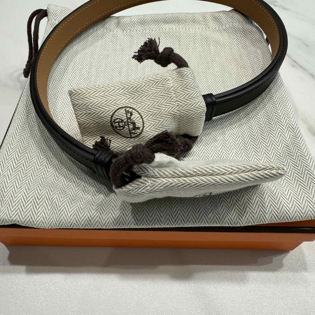 HERMES - HERMES エルメス ベルト《ケリー》18 黒 ピンク HERMES - HERMES エルメス ベルト《ケリー》18 黒 ピンク