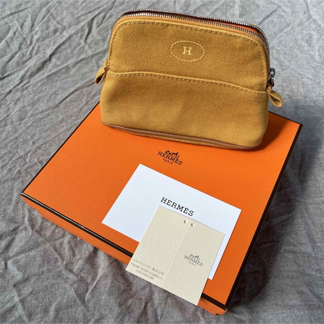 HERMES エルメス ☆ ボリードポーチ ミニミニ ☆ 100周年 オークル HERMES エルメス ☆ ボリードポーチ ミニミニ ☆ 100周年 オークル