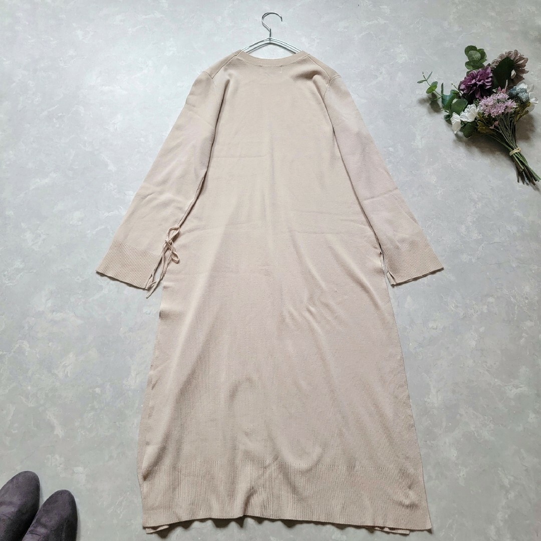 モラビト ♡ オープンフロントロングシャツデザインコート ブラウンベージュ モラビト ♡ オープンフロントロングシャツデザインコート