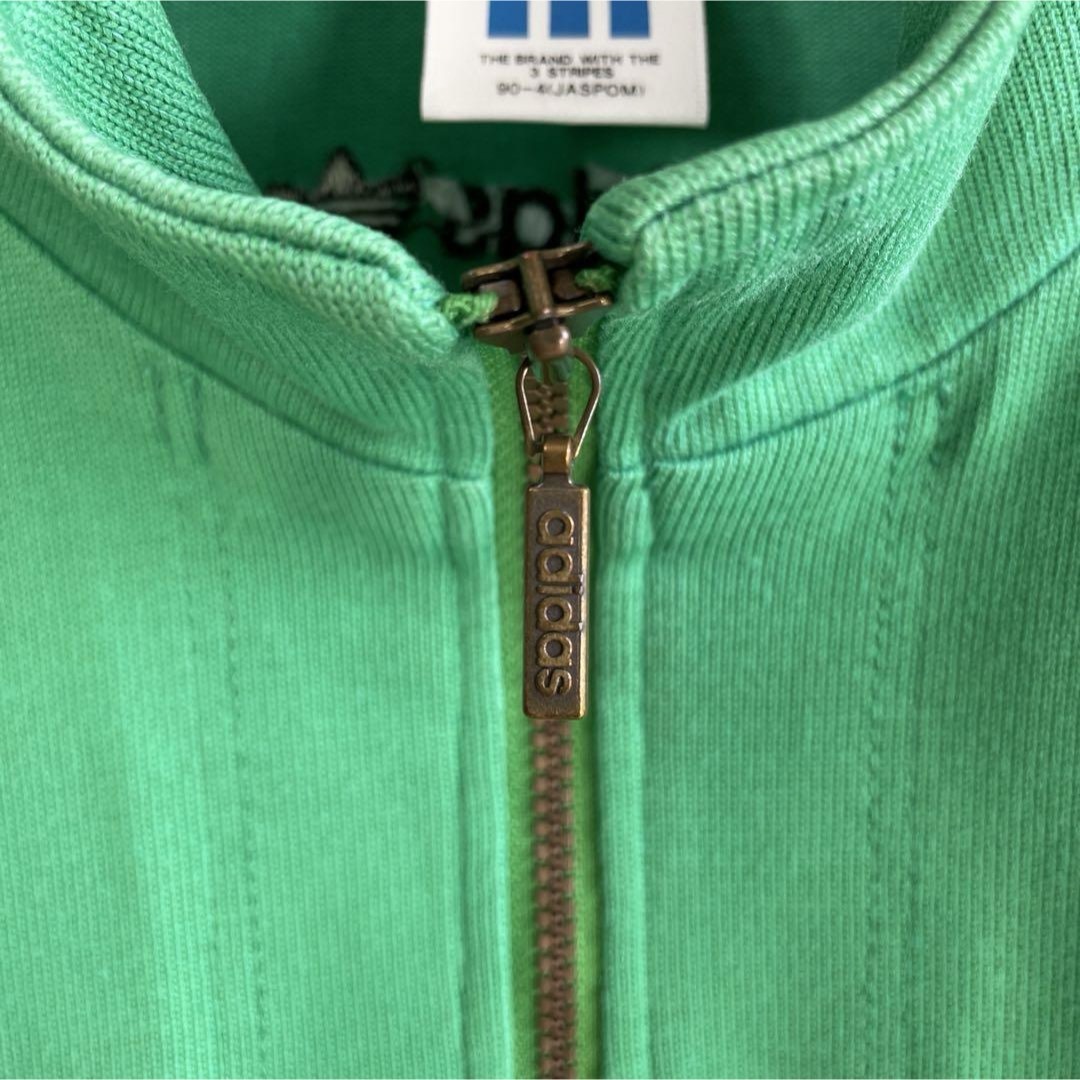 デサント製、ハーフジップスウェット】adidas古着FCサッカー刺繍 デサント製、ハーフジップスウェット】adidas古着FCサッカー刺繍