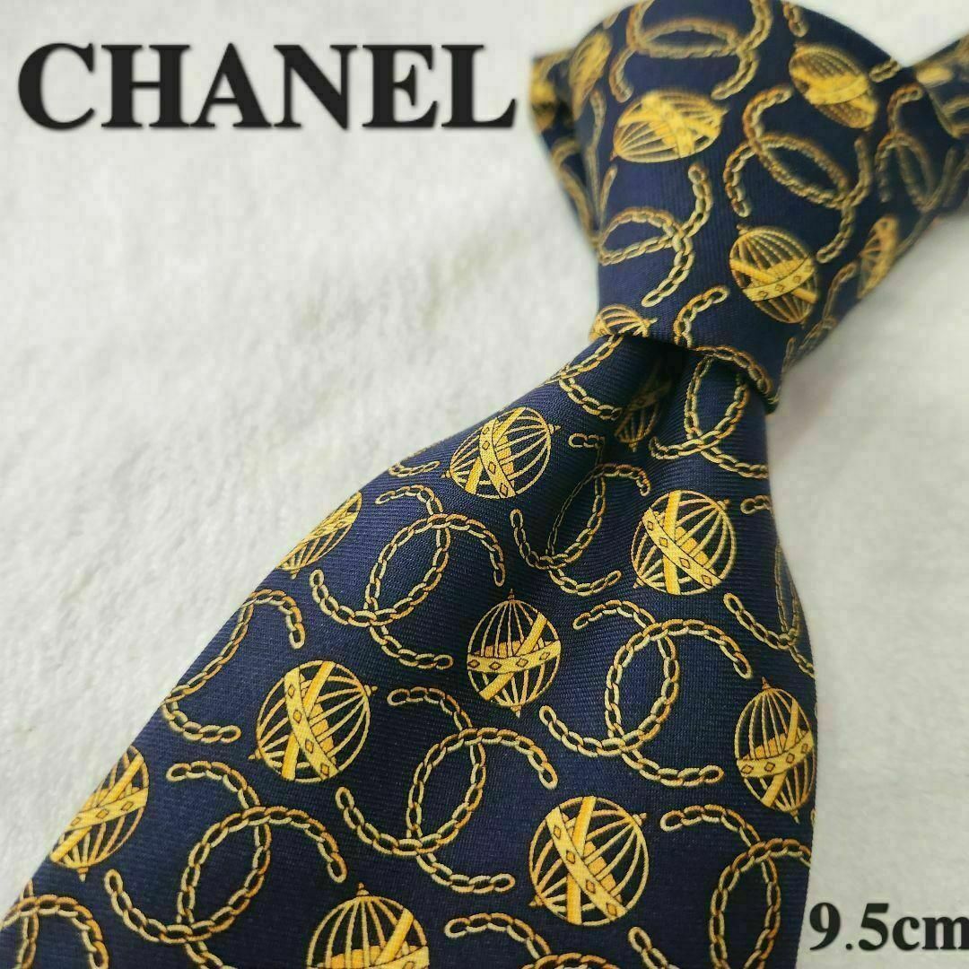 CHANEL - 【極上】CHANEL シャネル ネクタイ ココマーク 紺 CHANEL - 【極上】CHANEL シャネル ネクタイ ココマーク 紺