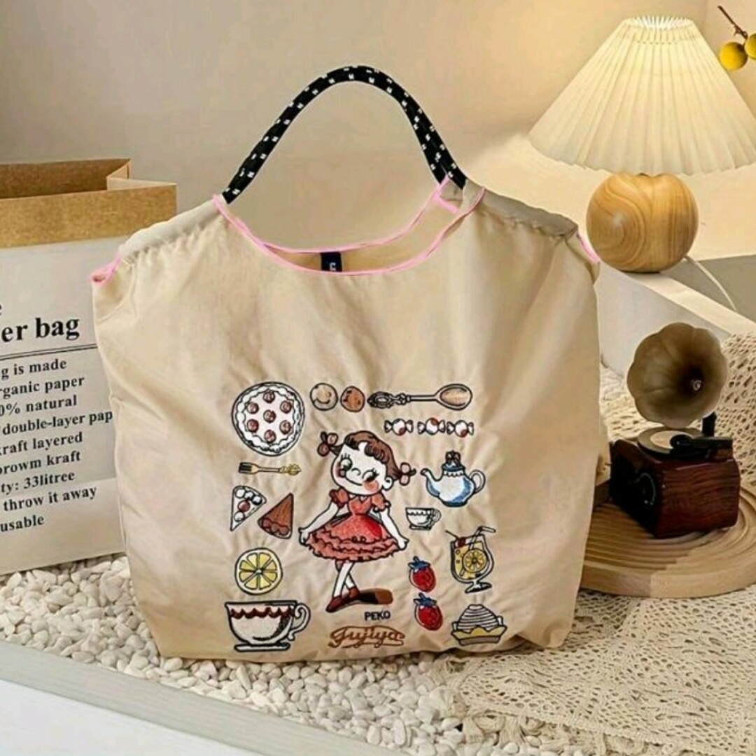 本日限定!値下げ!☆ペコちゃんエコバッグ☆不二家 ball&chain 本日限定!値下げ!☆ペコちゃんエコバッグ☆不二家 ball&chain