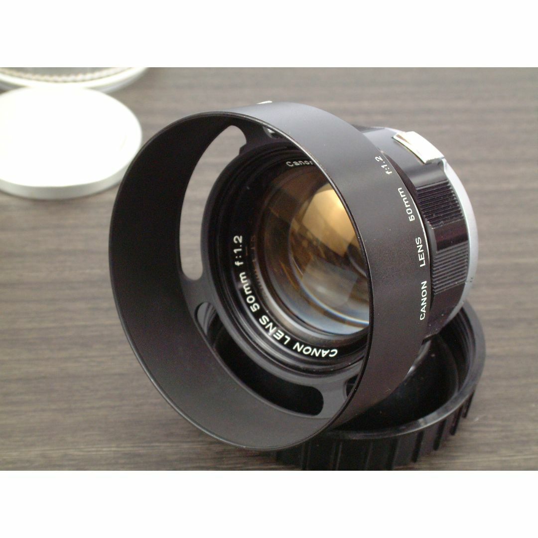 Canon 50mm F1.2 ライカL39マウント 純正メタルフード付 Canon 50mm F1.2 ライカL39マウント 純正メタルフード付
