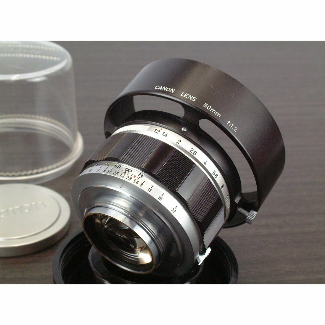Canon 50mm F1.2 ライカL39マウント 純正メタルフード付 Canon 50mm F1.2 ライカL39マウント 純正メタルフード付