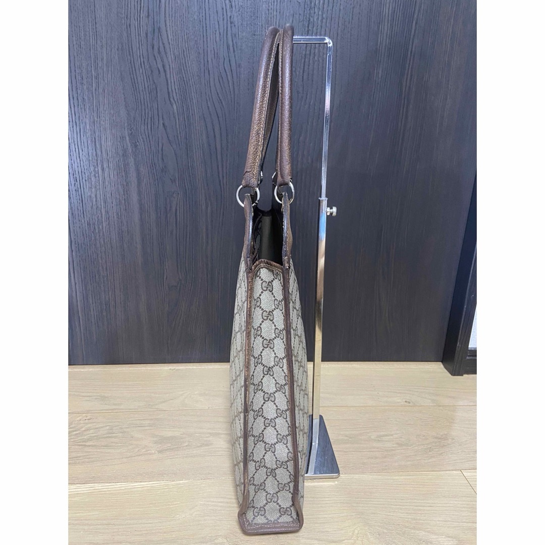 GUCCI トートバッグ GG柄 スプリーム PVC レザー ビンテージ GUCCI トートバッグ GG柄 スプリーム PVC レザー ビンテージ