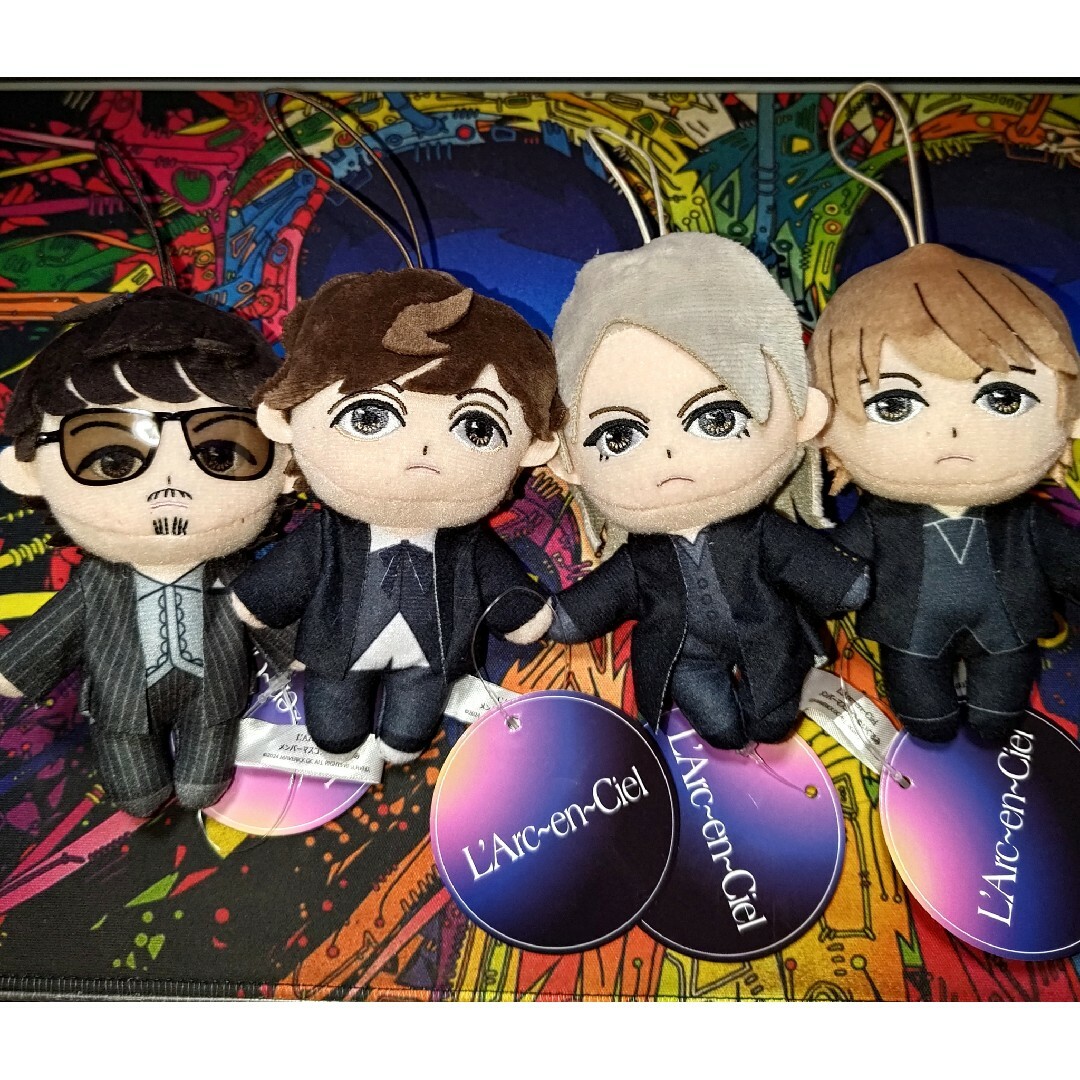 L'Arc~en~Ciel ラルク メンバーマスコット ぬいぐるみ ラウンドワン L'Arc~en~Ciel ラルク メンバーマスコット ぬいぐるみ ラウンドワン