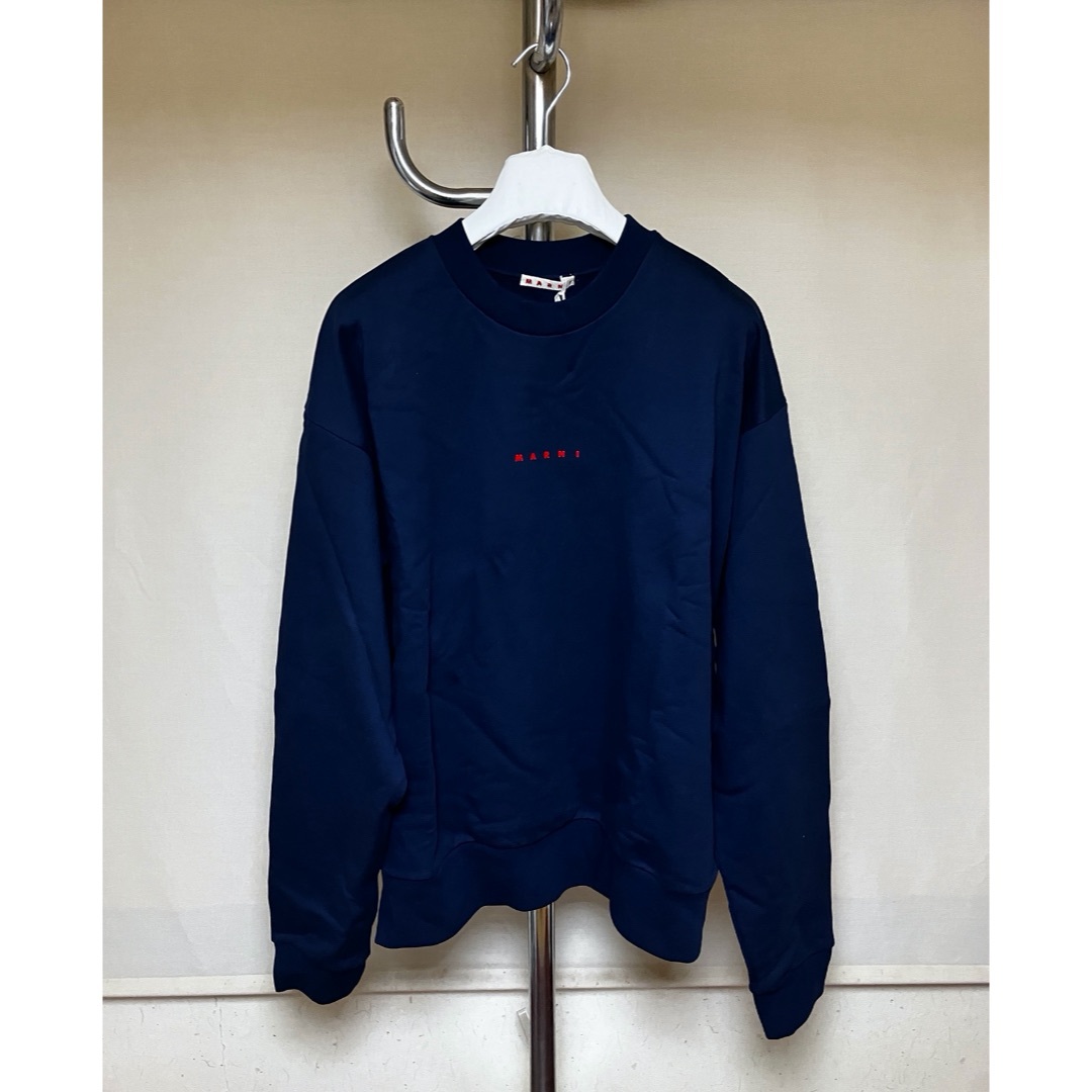 新品 50 マルニ 24ss ミニロゴ スウェット ネイビー 6358 新品 50 マルニ 24ss ミニロゴ スウェット ネイビー 6358