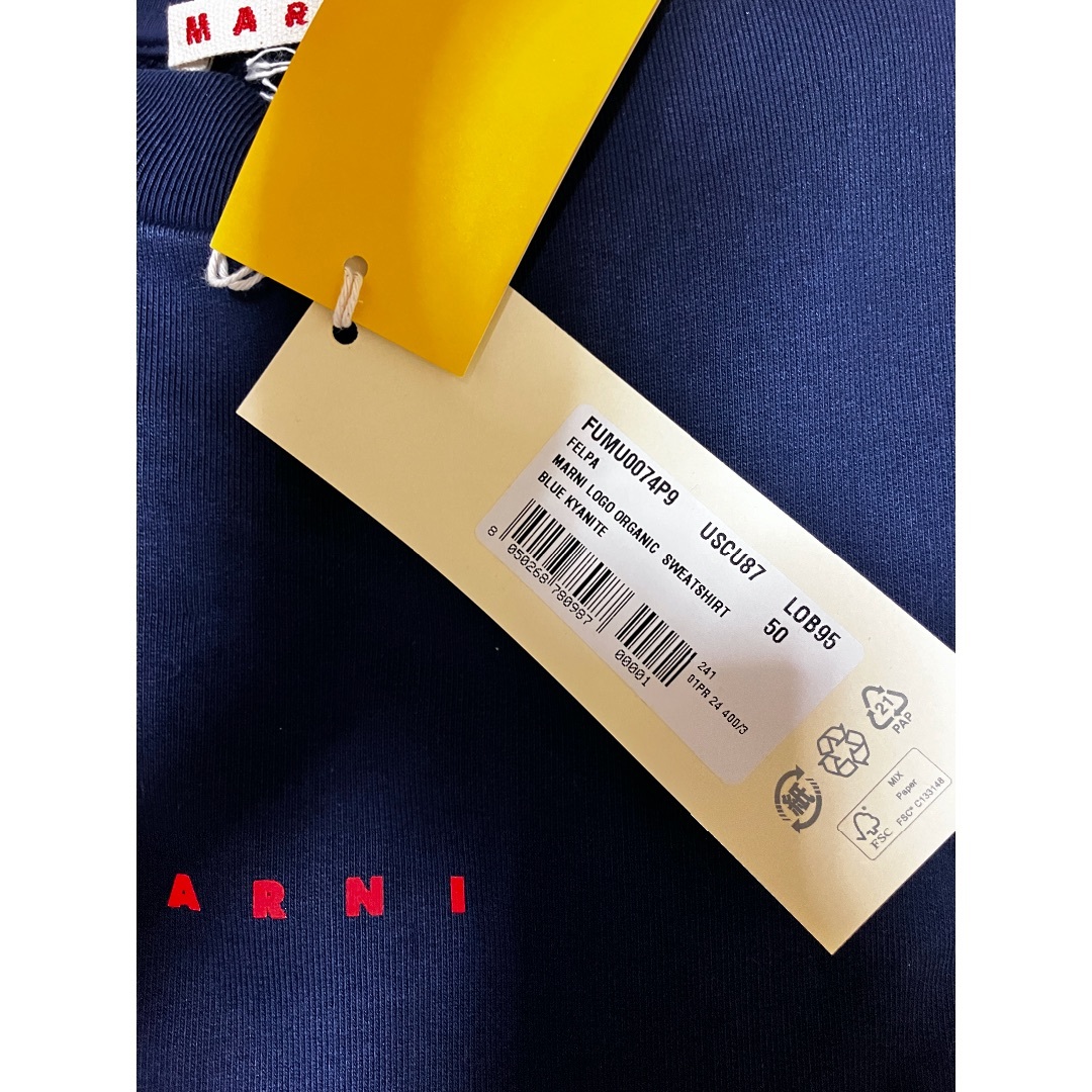 新品 50 マルニ 24ss ミニロゴ スウェット ネイビー 6358 新品 50 マルニ 24ss ミニロゴ スウェット ネイビー 6358
