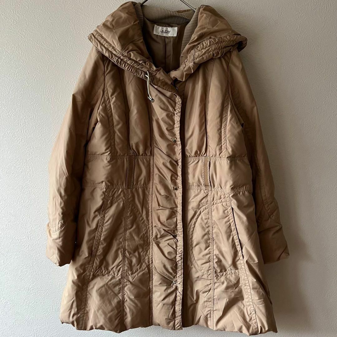 【ジュディコレクション】レディース ダウンコート（40）ビッグカラー ベージュ