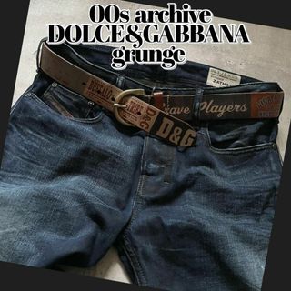 archive DOLCE&GABBANA レザー ベルト y2kグランジ 本革(ベルト)