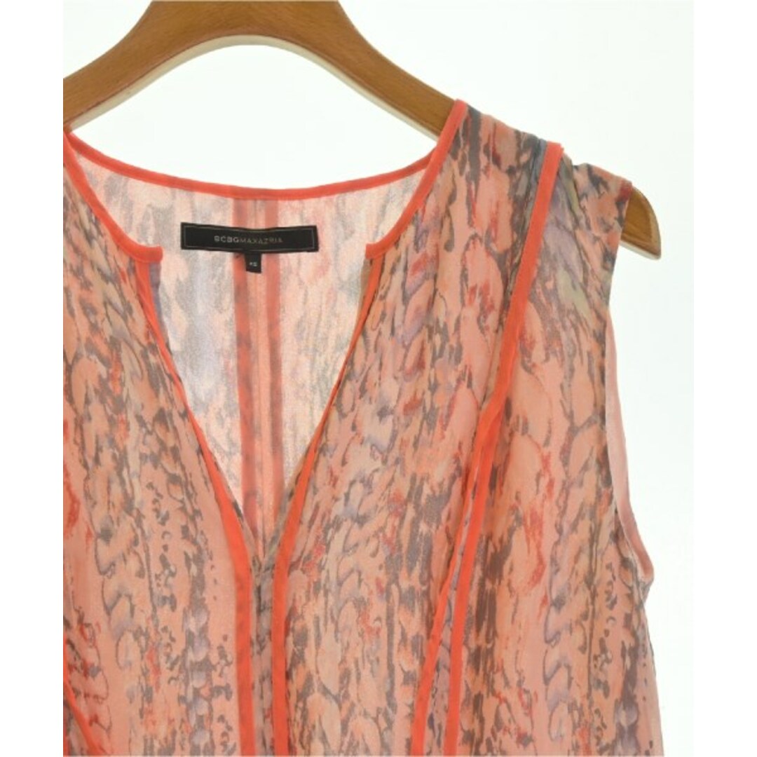 BCBGMAXAZRIA - BCBG MAXAZRIA ワンピース XS ピンクxグレーx赤 BCBGMAXAZRIA - BCBG MAXAZRIA ワンピース XS ピンクxグレーx赤