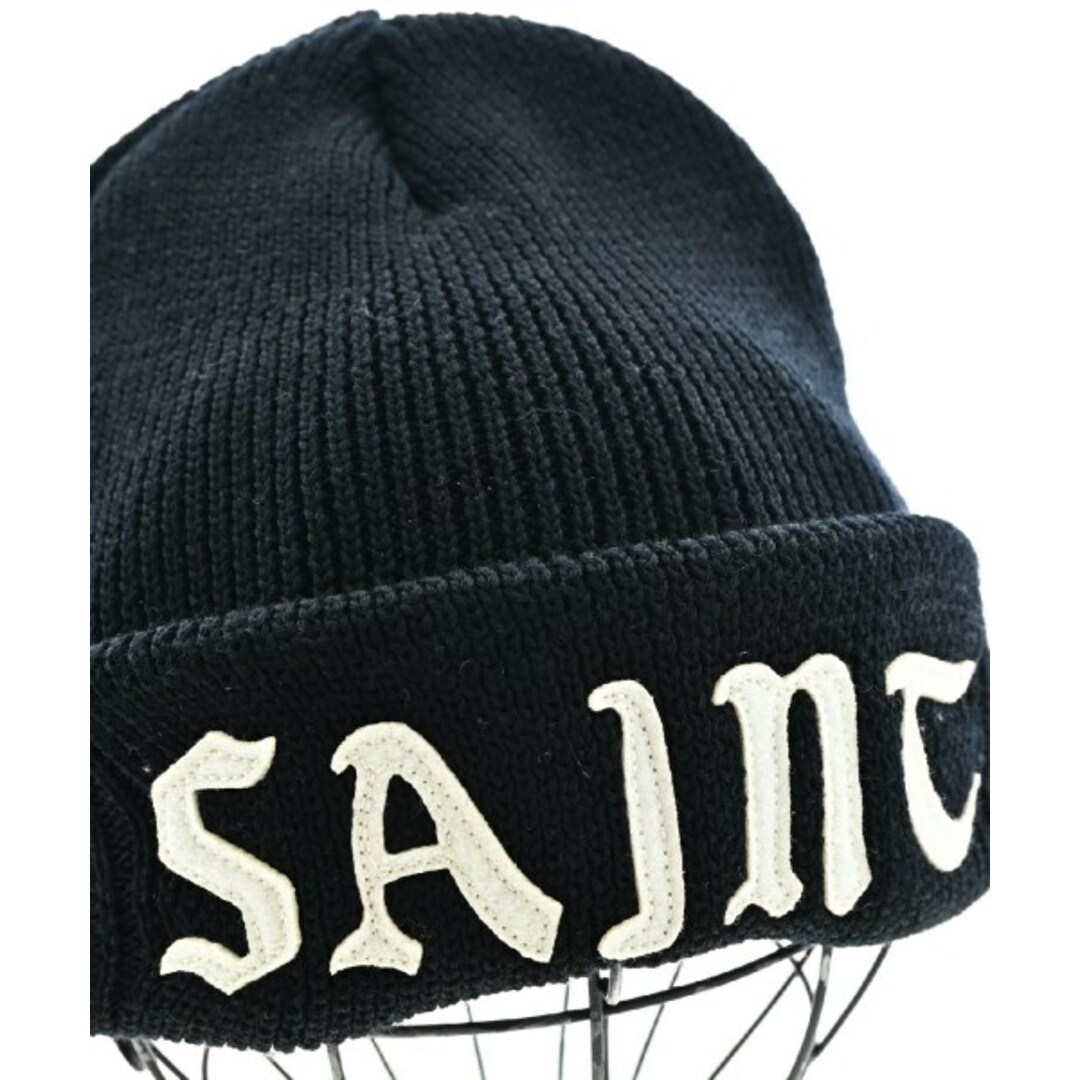 SAINT MICHAEL セントマイケル ニットキャップ・ビーニー OS 黒 SAINT MICHAEL セントマイケル ニットキャップ・ビーニー OS 黒